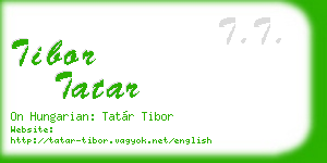 tibor tatar business card